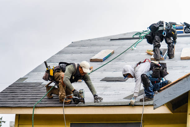 Professional Gutter Installation technician working in Centennial, CO